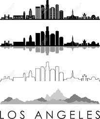 Find the perfect los angeles skyline silhouette stock illustrations from getty images. Los Angeles Skyline Silhouette Cityscape Vector Royalty Free Cliparts Vectors And Stock Illustration Image 142459733