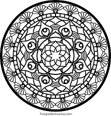 Printable Circle Mandala Silhouette Vector Design Freepatternsarea