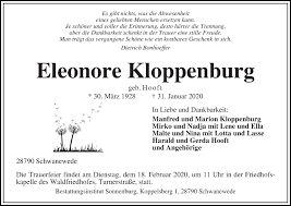 Uw zaak kan worden afgerond zodra de totale omvang van uw letselschade duidelijk is. Traueranzeigen Von Eleonore Kloppenburg Trauer Gedenken