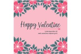Floral Greeting Card Happy Valentine Day Graphic By Stockfloral Creative Fabrica