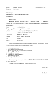 Surat lamaran yang menarik akan memberikan peluang untuk dipanggil perusahaan guna melakukan wawancara. Doc Surat Lamaran Devi Devieka Sulistiana Academia Edu