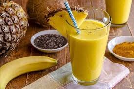 Painonpudotusta Edistava Smoothie Ananas Ja Chia Siemenet Askel Terveyteen Turmeric Smoothie Cancer Fighting Smoothies Recipes Protein Smoothie Recipes