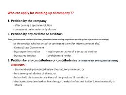 This guidance note has been approved by the council of the macpa for issue by the insolvency practice committee to members for guidance in connection with members' voluntary winding up of companies registered in malaysia under the provisions of the companies act, 1965. Company Winding Up Ppt Download