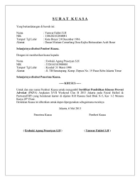 Surat tersebut dinamakan surat kuasa. Download Contoh Surat Kuasa Khusus Ptun Pdf