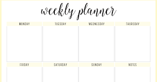 Happy Weekly Planner Landscape A4 Pdf Weekly Planner Template Weekly Planner Free Weekly Planner Printable