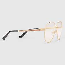 We offer prescription glasses online at discount prices, check out our collection now! Aviator Glasses With Web 350 Gold Metal Frame Gold Metal Temples With Engraved Enamel Web Frame H Aviator Sunglasses Mens Aviator Glasses Men Gucci Glasses