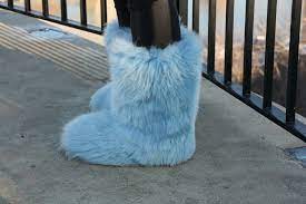 Ugg Fluff Momma In Cornflower Blue Ugg Boots Uggs Ugg Fur Boots