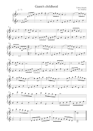 Naruto Gaara S Childhood Gaara Theme Partituras Piano Partituras Kalimba