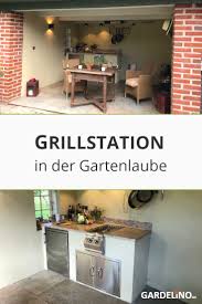 Selbstgebaute Grillstation In Der Gartenlaube In 2020 Outdoor Kuche Eingebauter Grill Kuche Im Freien