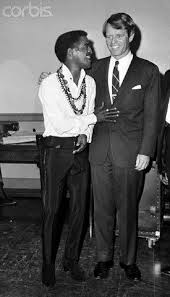 Amazing Sammy Davis Jr And Robert Kennedy Sammy Davis Jr Laughing With Senator Robert F Kennedy Backstage At A Robert Kennedy Kennedy Family John Kennedy