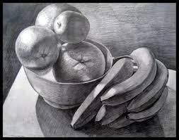 Black And White Still Life Drawing Home Art Still Life Drawing Fruit Sketch Fruits Drawing