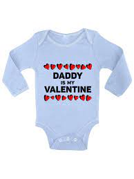 Awkward Styles Daddy Is My Valentine Baby Bodysuit Long Sleeve Gift For Baby Girl One Piece Valentine S Day Gifts For Baby Girl Valentine S Day Baby Romper Cute Gifts For Girls Dad Baby