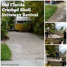 Tabby (oyster shell) concrete driveway welcomes guests to this house and guest house nestled in the centuries old live oaks. Old Florida Crushed Shell Driveway Revival Remodelingguy Net
