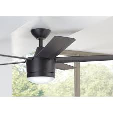 Shop a wide variety of ceiling fans from $110, outdoor lighting from $50, and more. Home Decorators Collection Merwry 52 In Integrated Led Indoor Matte Black Ceiling Fan With Light Kit And Remote Control Sw1422mbk The Home Depot