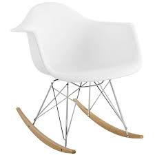 Rocker Pp Plastic Lounge Chair White Rocking Chair Living Room Rocking Chairs Eames Rocking Chair