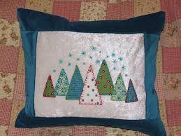 Christmas Applique Cushion Christmas Applique Christmas Tree Pillow Christmas Cushions
