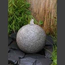 Granit Kugel Quellstein 30cm1 Sprudelstein Quellstein Grauer Granit