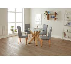 Buy Argos Home Alden Glass Dining Table 4 Grey Chairs Dining Table And Chair Sets Gray Dining Chairs Glass Dining Table Table Chair Sets