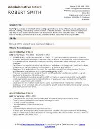 Internship cv examples creative images. Administrative Intern Resume Samples Qwikresume