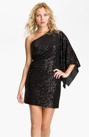 Hailey By Adrianna Papell One Shoulder Sequin Minidress Available At Nordstrom Mini Dress Cute Short Dresses Mini Black Dress