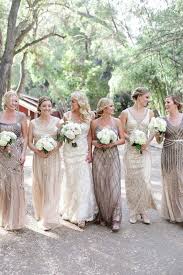 Beaded Mismatching Art Deco Bridesmaids Dresses Look Gorgeous And Refined Hollywood Wedding Old Hollywood Wedding Gatsby Wedding Dress