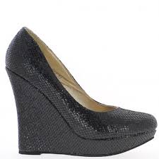 La misurazione varia secondo diversi stili, si prega di consultare la nostra lista taglie prima di scegliere una taglia. Scarpe Nere Compensata Tacco 12cm Di Donne Bugia Chaussmoi