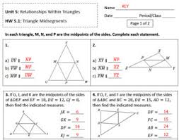 Students should be familiar with the following concepts: 5 1 Triangle Midsegments W Notes Powerpoint And Homework Geometry Lesson