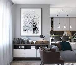 Spacious Looking One Bedroom Apartment With Dark Wood Accents Apartment Interior Bedroom Decor Dark Apartment Decor