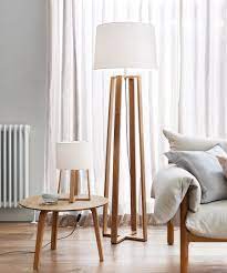 Copenhagen Small Table Lamp In Teak Floor Lamps Living Room Lamps Living Room Wooden Floor Lamps