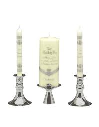 Mullingar Pewter Unity Candle Holder 3pc Irish Crossroads