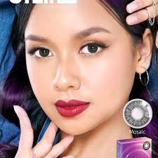 Jual Softlens Itaewon Korea X2 Exoticon Paloma Mosaic Scarlet Royal Nebulas  14.50mm Bisa Normal Minus Free Lenscase