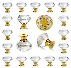 From $37.84 ($3.78 per item) $118.99. 25 Pcs Gold Glass Cabinet Knobs Crystal Drawer Pulls Clear 30 Mm Diamond For Kitchen Bathroom Cabinet Dresser And Cupboard By Deelf Buy Online In Antigua And Barbuda At Antigua Desertcart Com Productid 69453823