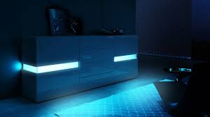 Flow Sideboard Kommode Mit Ambient Light Und Led Sideboard Futuristisches Design Led