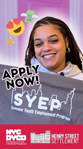 Deadline coming soon! There are three ways to apply to @nycyouth’s Summer  Youth Employment Program (SYEP) with Henry Street:, 1. SYEP Community-Based  Lottery: Open to all NYC youth ages 16–24*., 2. ...