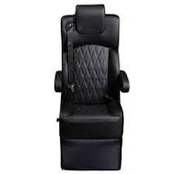 18” VIP DIAMOND CLASS CAPTAIN SEAT | PEDESTAL BASE | BLACK LEATHER TOUCH