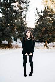 Outfit Of The Week How To Wear All Black Partyofsarah Com Weekly Outfits Wearing All Black Classy Winter Outfits