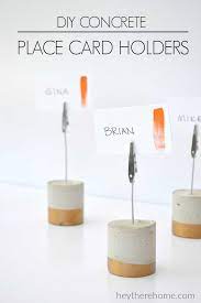 It only takes about 30 seconds per place card holder! Easy Diy Painted Concrete Place Card Holders