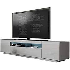 Blends well with any decor two open concept shelves accommodates up to a 42 flat screen tv center and bottom shelf: Amazon Com Meble Furniture Rugs Miami 200 Modern 90 Tv Stand High Gloss Front 16 Colors Led Black Kit Flat Screen Tv Stand Tv Stand High Gloss Tv Stand