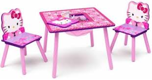 Hello Kitty Toddler Table And Chair Set With Storage Walmart Com Toddler Table And Chairs Toddler Table Table And Chair Sets