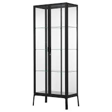 Ikea kitchen cabinets doors combination lock. Milsbo Anthracite Glass Door Cabinet 73x175 Cm Ikea Glass Cabinet Doors Glass Cabinets Display Glass Door
