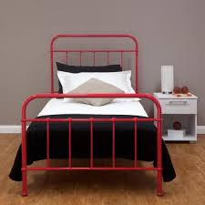 Industrial Retro Metal Hospital Single Bed Red Frame Kids Vintage Style In Mill Park Vic Ebay Red Bedding Bed Frame Bed