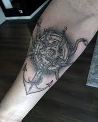 You don't have to be a sailor to enjoy an historically, sailors used anchor tattoos as a symbol of their profession. Ship Wheel Tattoo Meaning Elegant Arts Tattoo