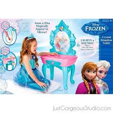 Disney Frozen Crystal Kingdom Vanity Over 3 Ft Tall Elsa And Anna Disney Princess Dolls Disney Frozen Birthday Disney Frozen Birthday Party