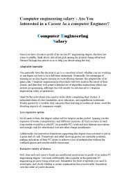 Computer hardware engineers research, design, develop do programmers get paid well? Computer Engineering Salary Are You Interested In A Career As A Computer Engineer By Computerengineersalary Issuu