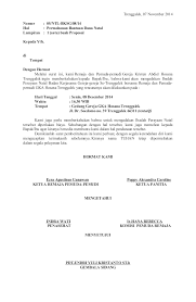 Contoh Surat Permohonan Bantuan Dana Natal