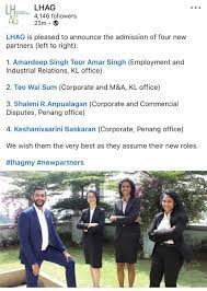 Visit chambers and partners to find out more. Leesh On Twitter Lee Hishammuddin Allen Gledhill Lhag Announces Four New Partners Two In Their Kl Office And Two In Their Penang Office Amardeep Singh Employment Teo Wai Sum Corporate M A