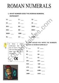 In the current scenario, there is very. Roman Numerals 1 1000 Esl Worksheet By Sunflowerymeerkat
