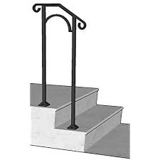 Stair hand and base rails connect to the railing posts to create the framework of your stair railing. Diy Iron X Handrail Arch 1 Fits 1 Or 2 Steps Walmart Com Walmart Com