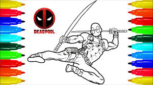 Created by rob liefeld and fabian nicieza, deadpool is a fictional superhero of marvel comics that has first appeared in 1991 in new mutants. Deadpool Coloring Pages Colouring Pages For Kids Youtube