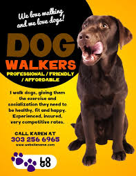 dog walker flyer sample yellow dog walking flyer dog walker flyer dog walking